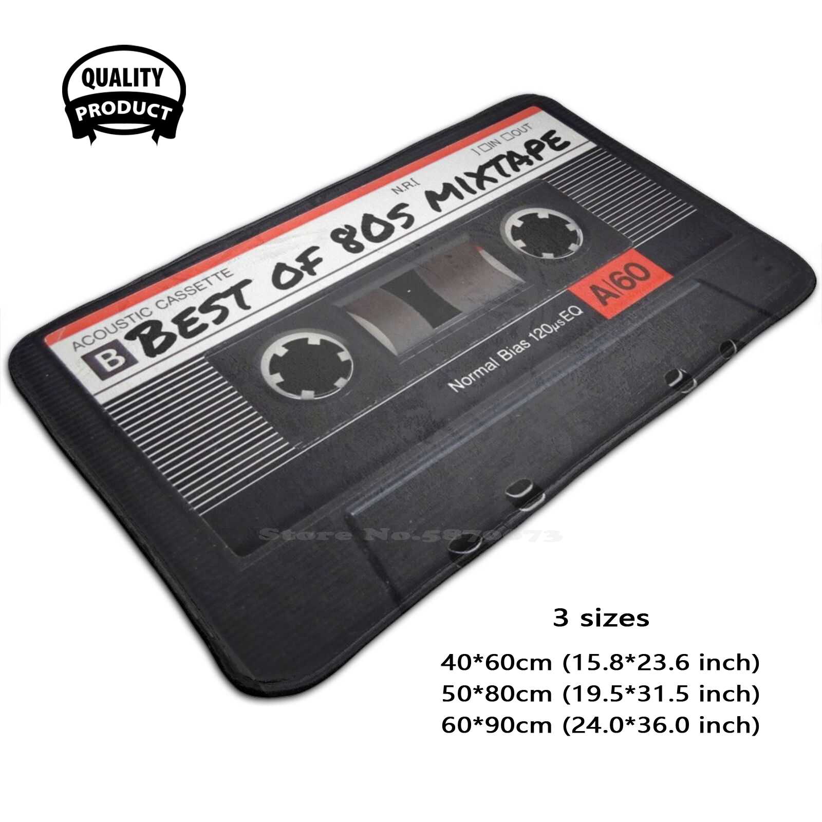 80'S Cassette Eighties 80S 3 Sizes Home Rug Room Carpet Born 1980 80S Eighties Cassette Mixtape Tape Boombox Face Cloth