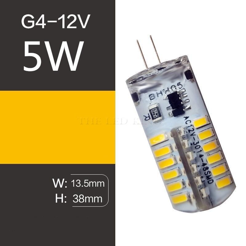Mini lámpara LED COB G4, 3W, 6W, 9W, 12W, CC, CA, 12V, luz LED G4, Ángulo de haz de 360, reemplazo de lámparas halógenas G4, 10 Uds.