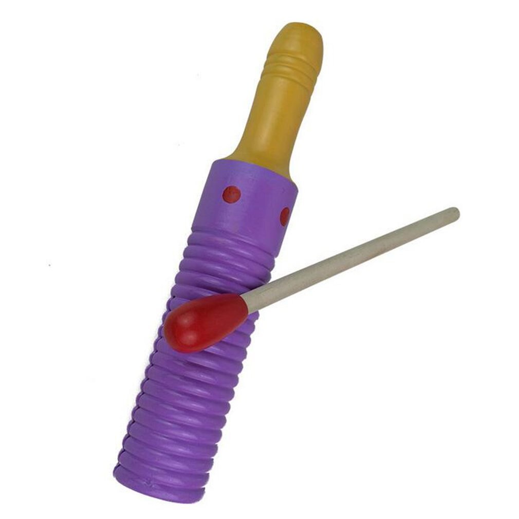 Wooden Guiro Thread Small Single Ring Sound Drum Percussion Instrument