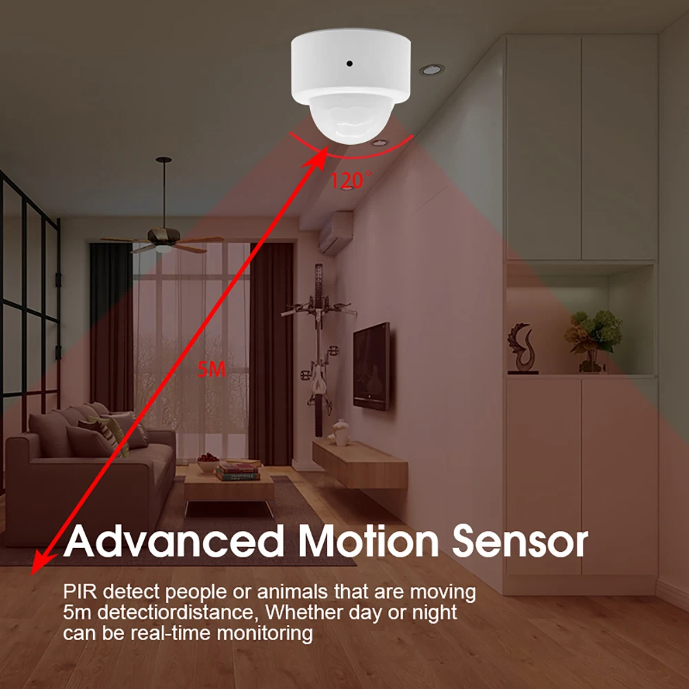 Zigbee Mini PIR Motion Sensor Human Motion Infrared Detector Security Alarm Works With Home Assistant Zigbee2MQTT Ewelink APP