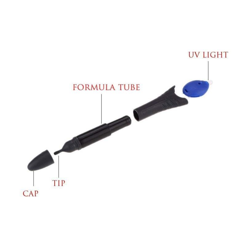 -Fix Pen Welding 5 Second Quick Fix UV Light Repair Pen Tool Kit Compound of Super Powered Liquid Plastic Dip Welding