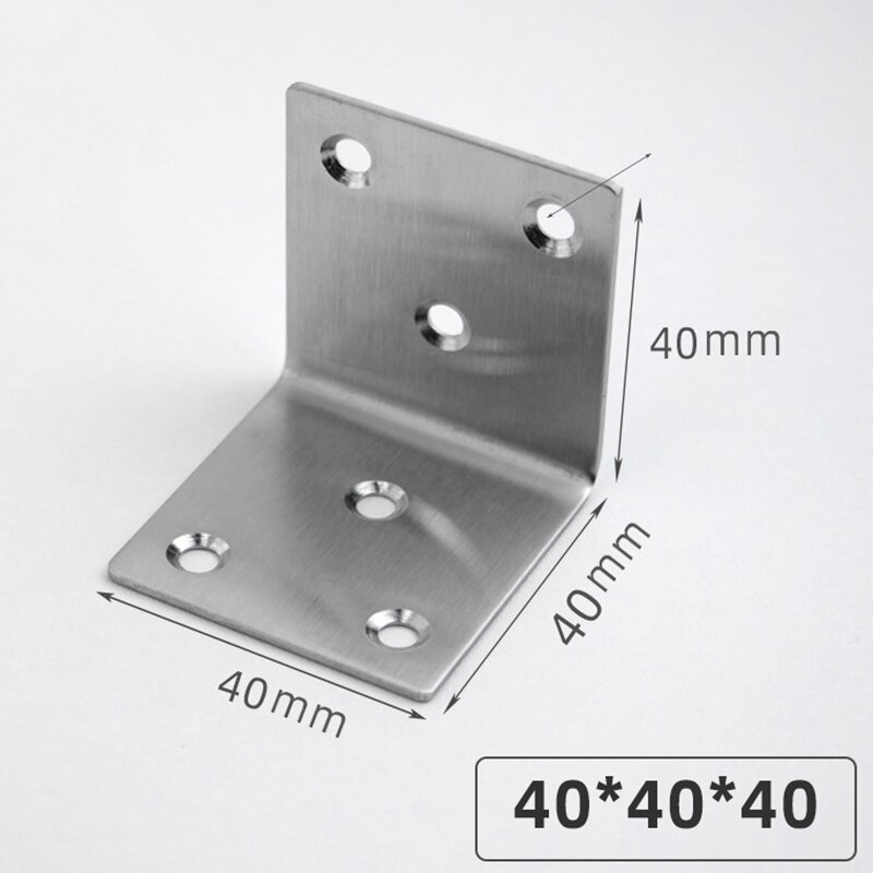 10pcs Stainless Steel 90 Degree Right Angle Brackets Fastener Corner Braces with Screws L Shape Joints Plate --M25