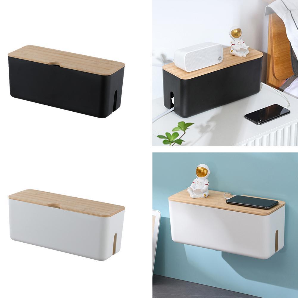 Cable Storage Box Power Strip Wire Case Anti Dust Charger Socket Organizer Wall-mounted Junction Box Storage Bin Wire Management