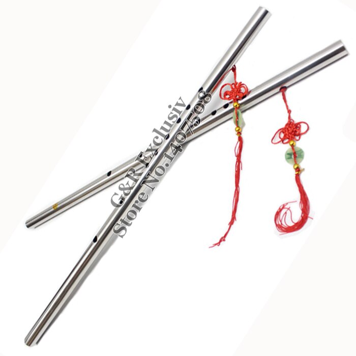 Stainless Steel Chinese Flute Dizi Traditional Musical Instrument In F Key Handmade Flauta De Pipes For Beginners