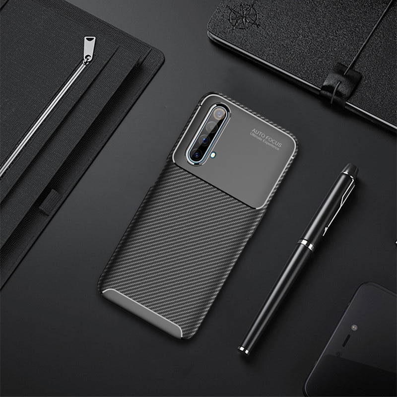 Carbon Fiber Case For Realme X3 SuperZoom Case Full Protection Soft Silicone Back Cover For Realme X3 SuperZoom Frosted Case