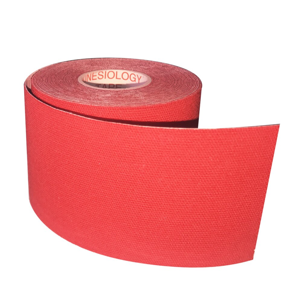 10 rullar 5cm*5m terapeutisk sport kinesiologitejp vattentät elastisk muskeltejp för tyngdlyftning axel knä armbåge ankel: 10 st röd