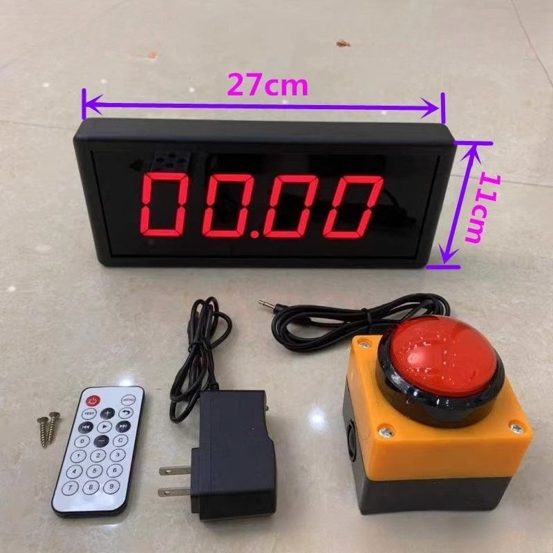 Match timer, countdown stopwatch counter LED digital display training, speech timing, special belt charging