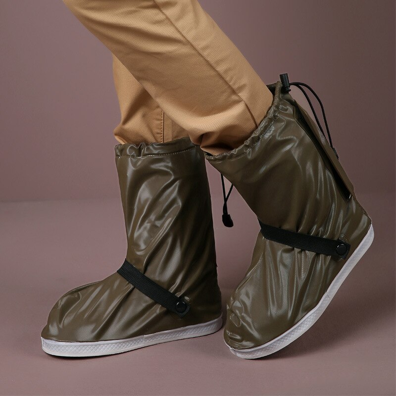 Sapato impermeável cobre galochas para viagens masculino feminino masculino e crianças sapatos cobre acessórios: Chocolate / XXL