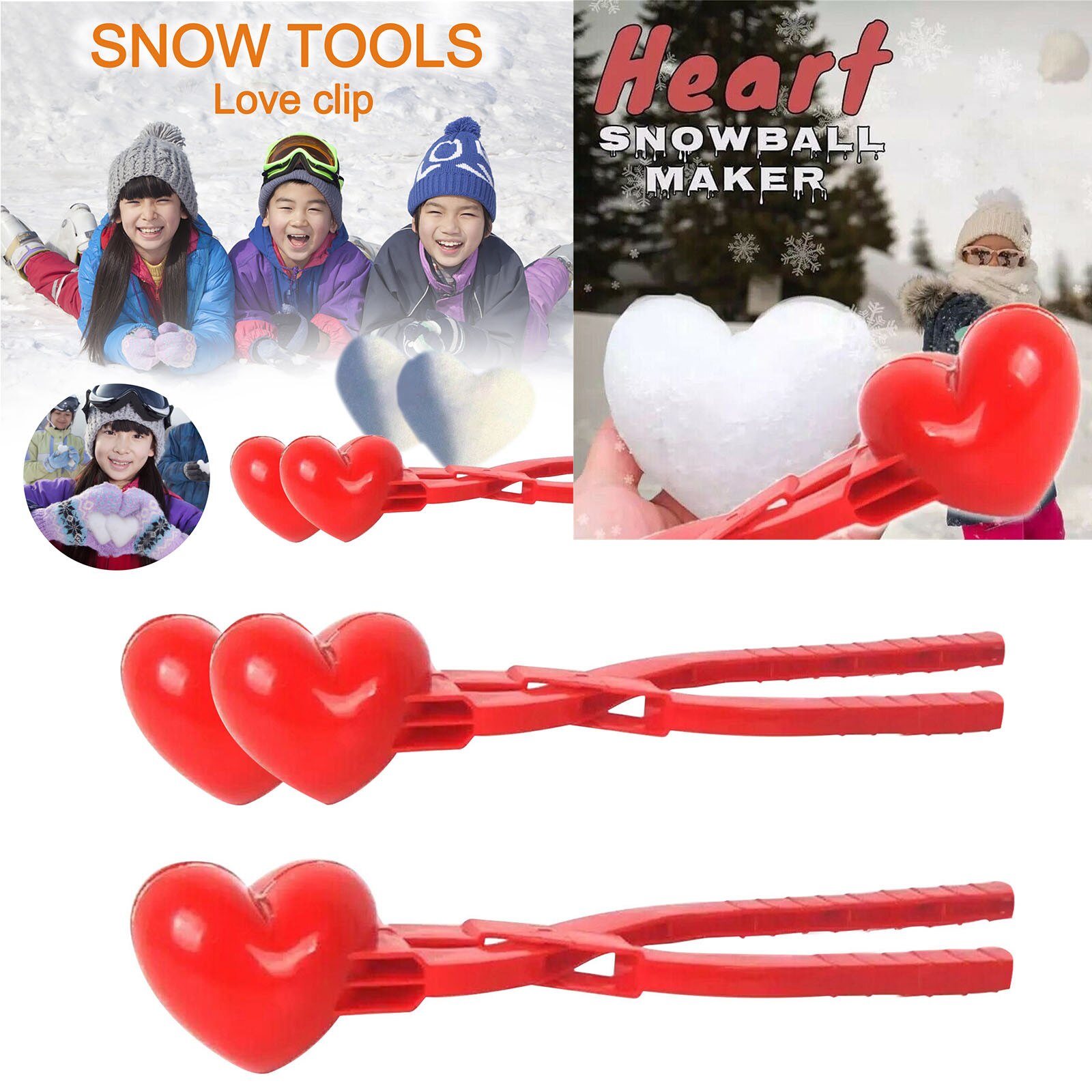 3Pcs Sneeuwbal Maker Clip Speelgoed Dier Vormige Sneeuw Zand Mold Tool Speelgoed Winter Sneeuw Speelgoed Voor Kid Игркшки Для детей: G