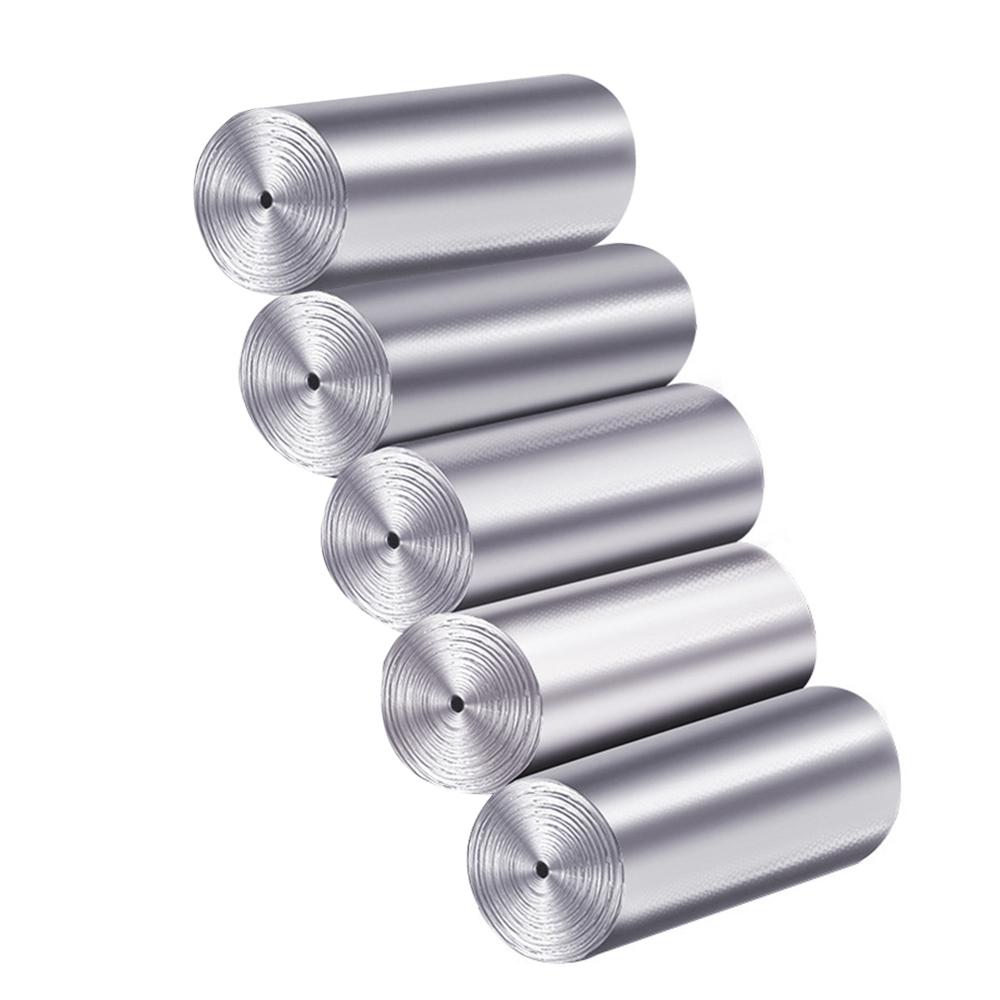 5 Rolls 100pcs Disposable Garbage Bag Kitchen Rubbish Bags Plastic Garbage Bag Kitchen Waste Bag Plastic Trash Bag Kitchen Tools: Silver Flat