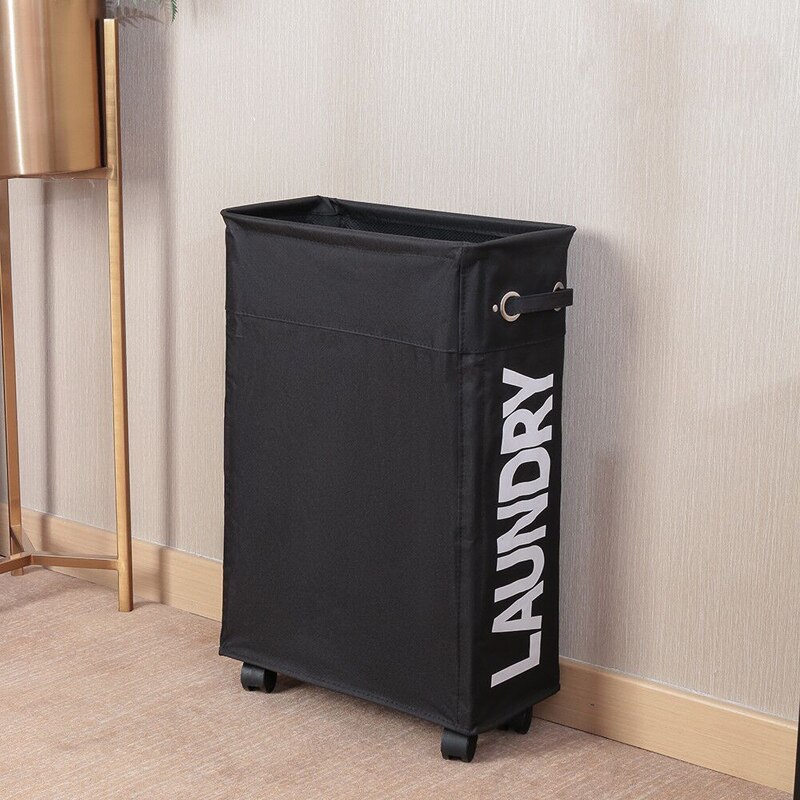 Foldable Laundry Basket Organizer With Wheels Waterproof Organizer Dirty Clothes Toys Basket Large Capacity Slim Laundry Hamper