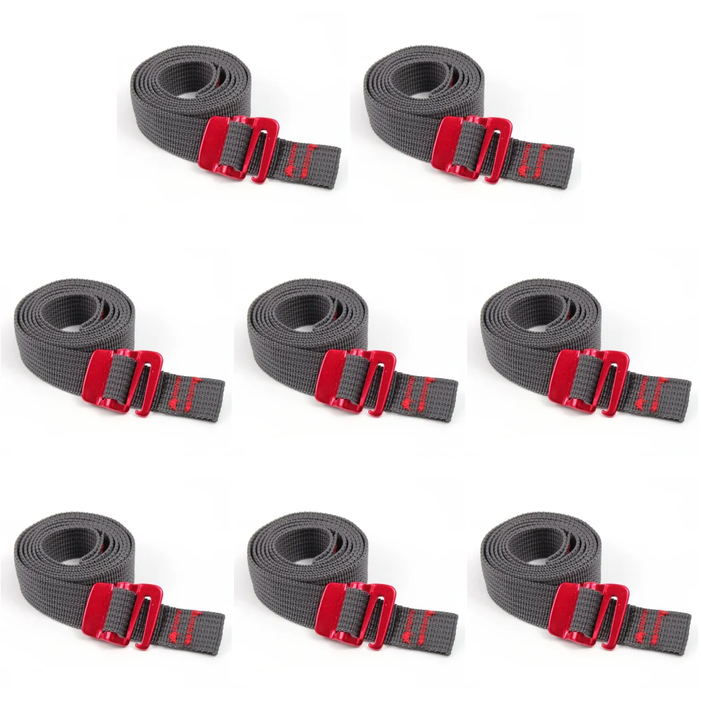 1.5m Outdoor Travel Backpack Nylon Tape Rope with Quick Release Hook Hiking Climbing Tension Belts Buckle Tie-Down Belt Straps: green