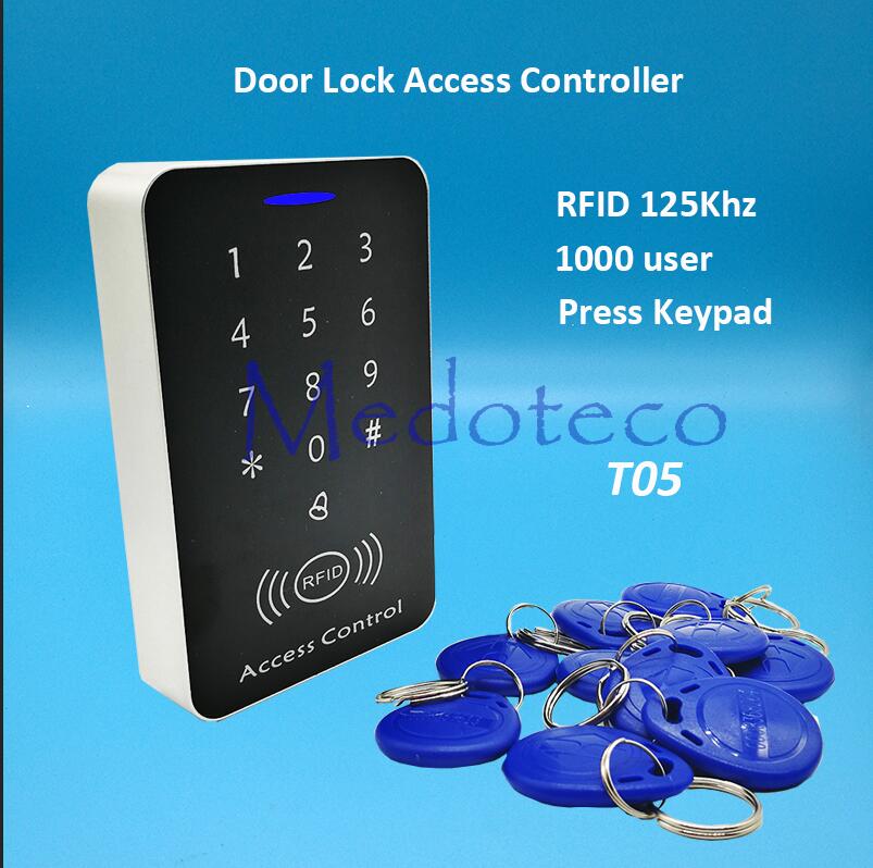 125Khz Rfid Access Control System Card Door Lock Controller Keypad Door Access Controller: Blue Keyfobs