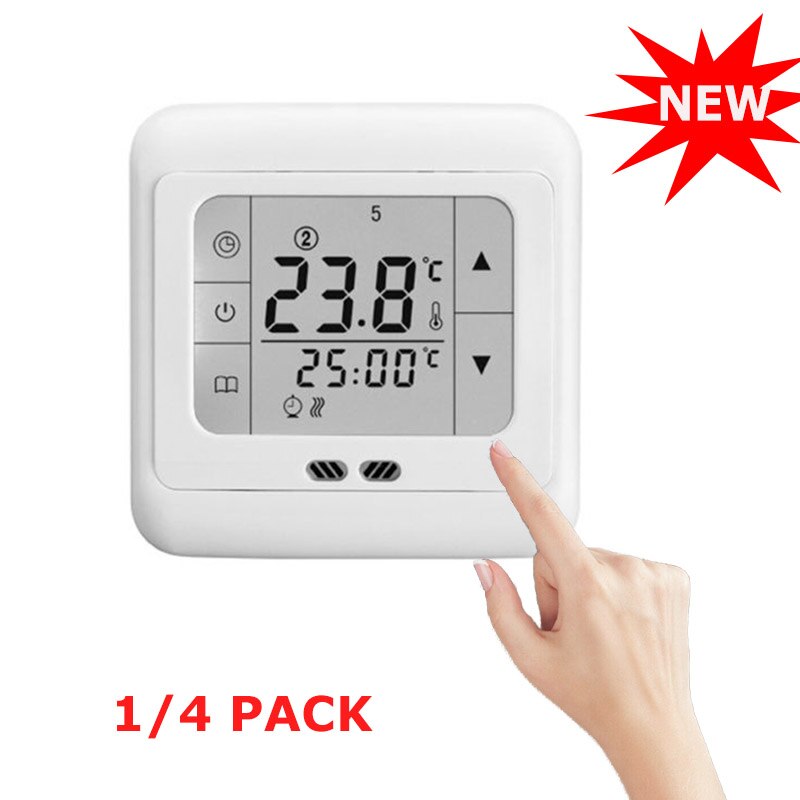 Programmable Digital Thermoregulator Touch Screen Room Heating Thermostat Underfloor Heating for Warm Floor Electric Heating