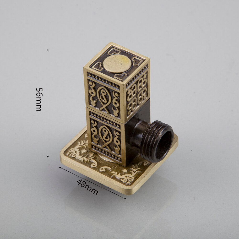 Bathroom Control valve Solid Brass Angle Stop Valve 1/2" Male x 1/2" Male Thread Antique Brass Water Outlet Faucet Accessories: 5673A