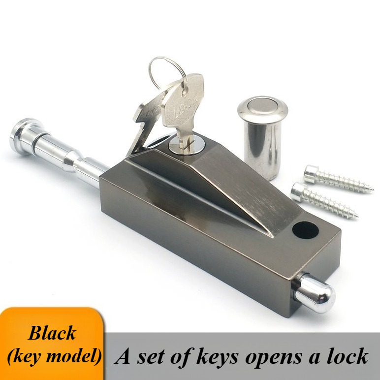 Revolving Door Latch Lock FramedSpring Floor Latch Iron Door Floor Lock Wood Door Open Mounted Floor Lock Universal: SKY BLUE