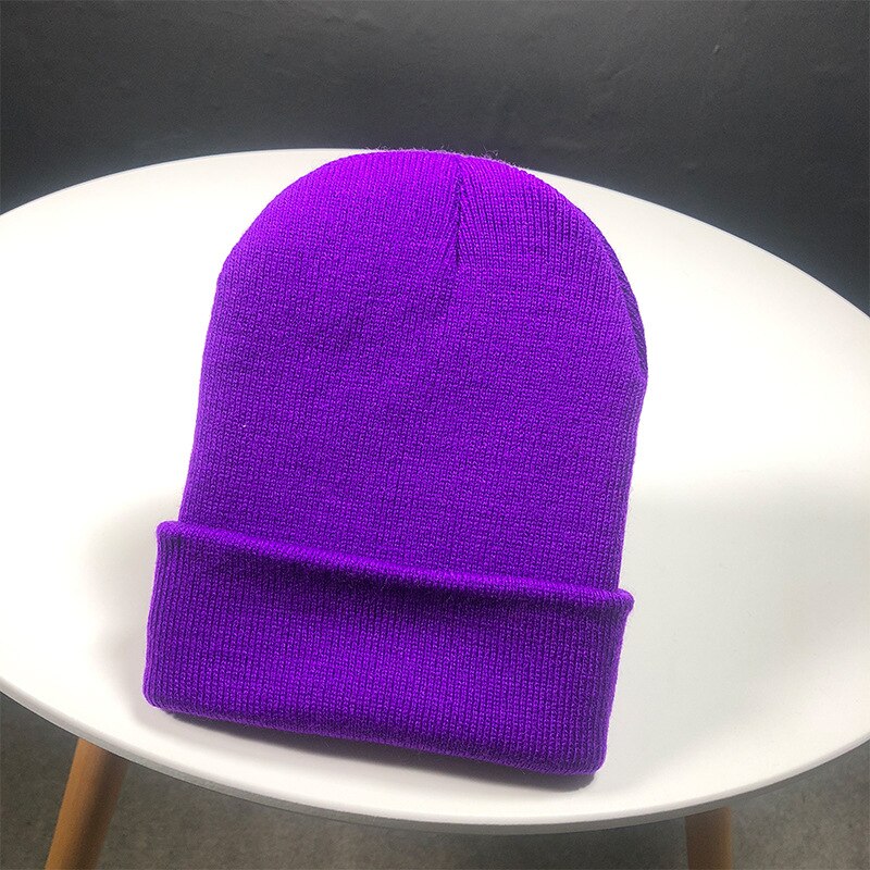 Otoño e Invierno clásica hombres y mujeres con el mismo color fluorescente línea cap tejido sombrero lana hip hop sombrero: 02