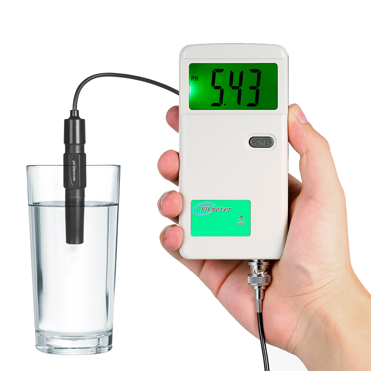 PH Meter High Digital Precision pH Tester Backlight Display Water Tester Laboratory Drinking Water Hydroponics Tank Tool: Default Title