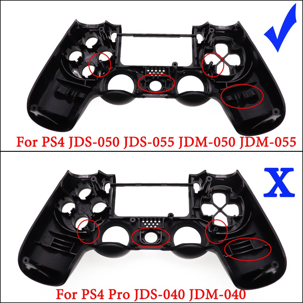 TingDong Full Plastic Hard Shell + Buttons Mod Kit For JDS JDM-050 055 For PS4 5.0 Controller Housing Cover Case