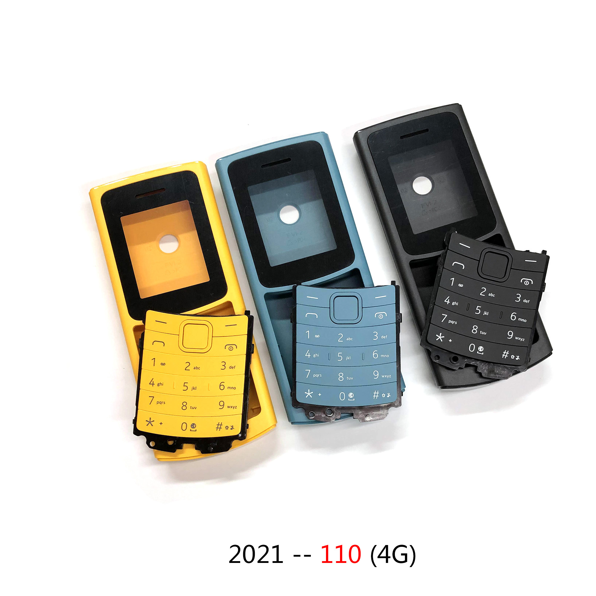 Phone Housing Cover For Nokia 105 4G AT-1389 110 4G case Keypad Back Battery 110 Mobile Phone Case Dual card version