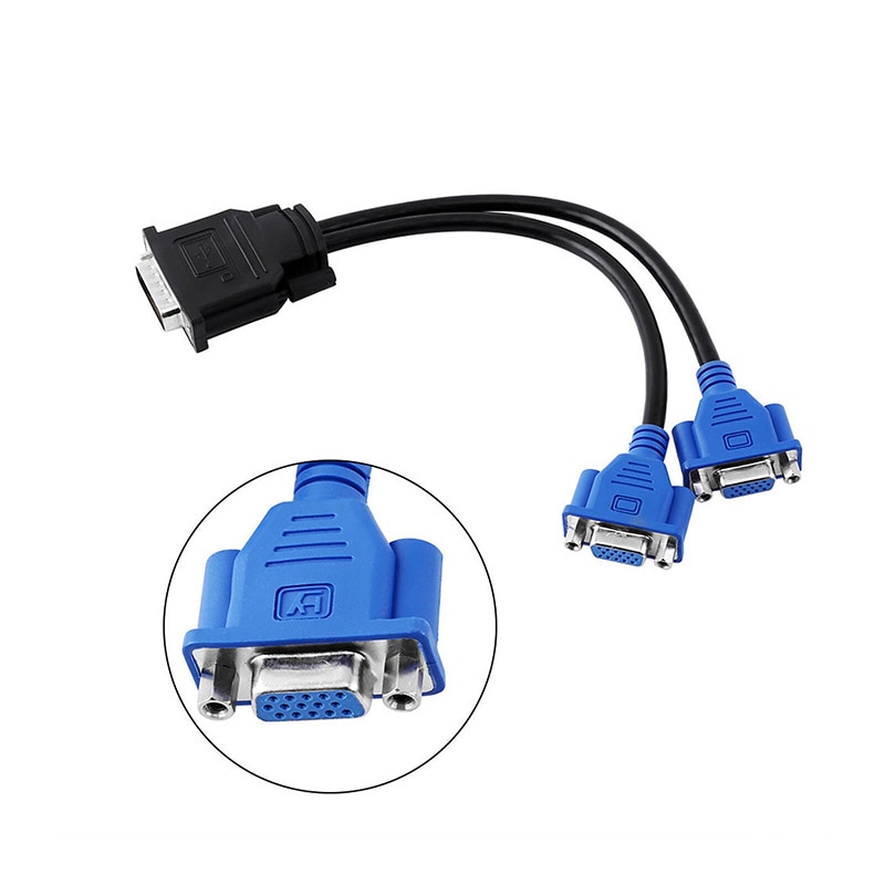 Video Card DMS-59 Naar 2 Dual Vga 15-Pin Monitor Screen Splitter Adapter Kabel Voor Hp Dell Grafische Kaart met Vga Adapter Kabel