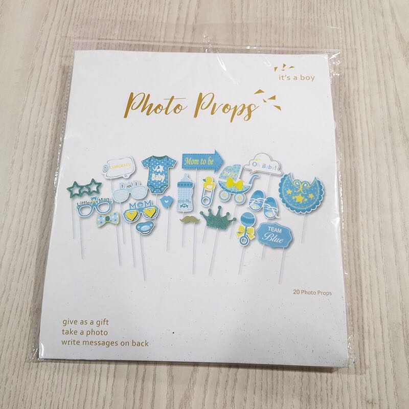 Poika tai tyttö vauvasuihku vauva paljastaa juhla-valokuvauskoppi rekvisiitta tikuilla koristelu sukupuoli paljastaa baby shower -kuvauskoppi rekvisiitta