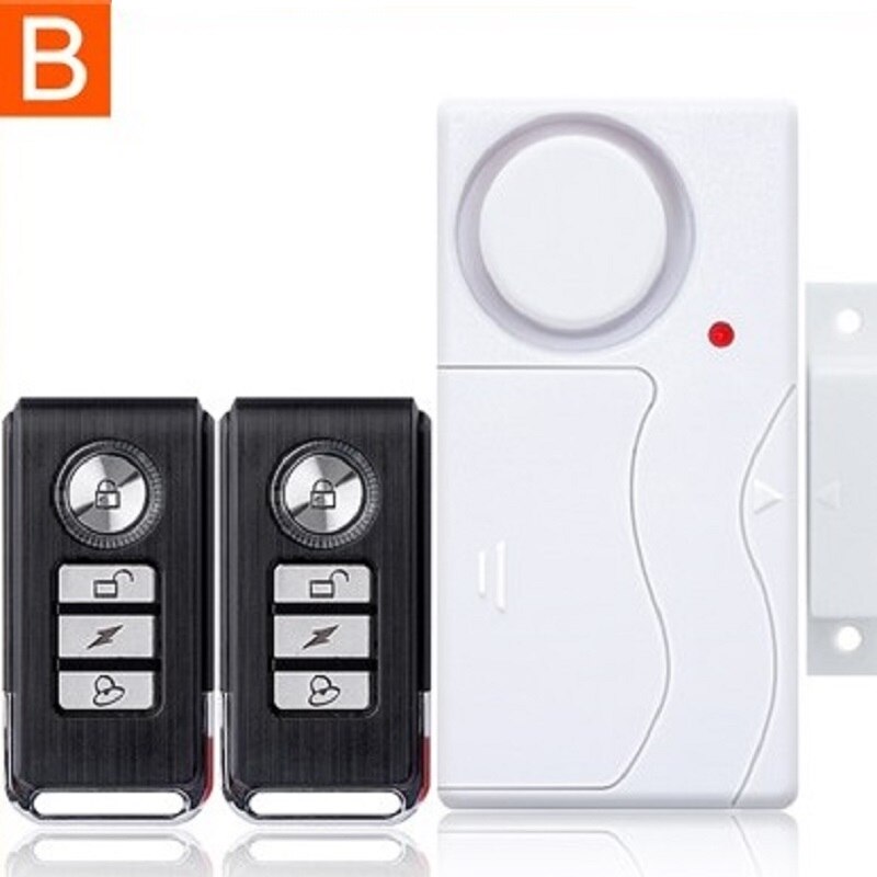 Darho Remote Control Open Closed ABS Door Sensor Wireless Home for Alarm System Alerts Window Magnetic Security Detector: B