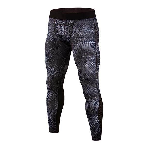 MMA-ensemble de Compression peau de serpent 3D pour hommes, pour jogging, Fitness, chemise et pantalon avec collants d'entraînement, manches longues: Pants / Asian Size L