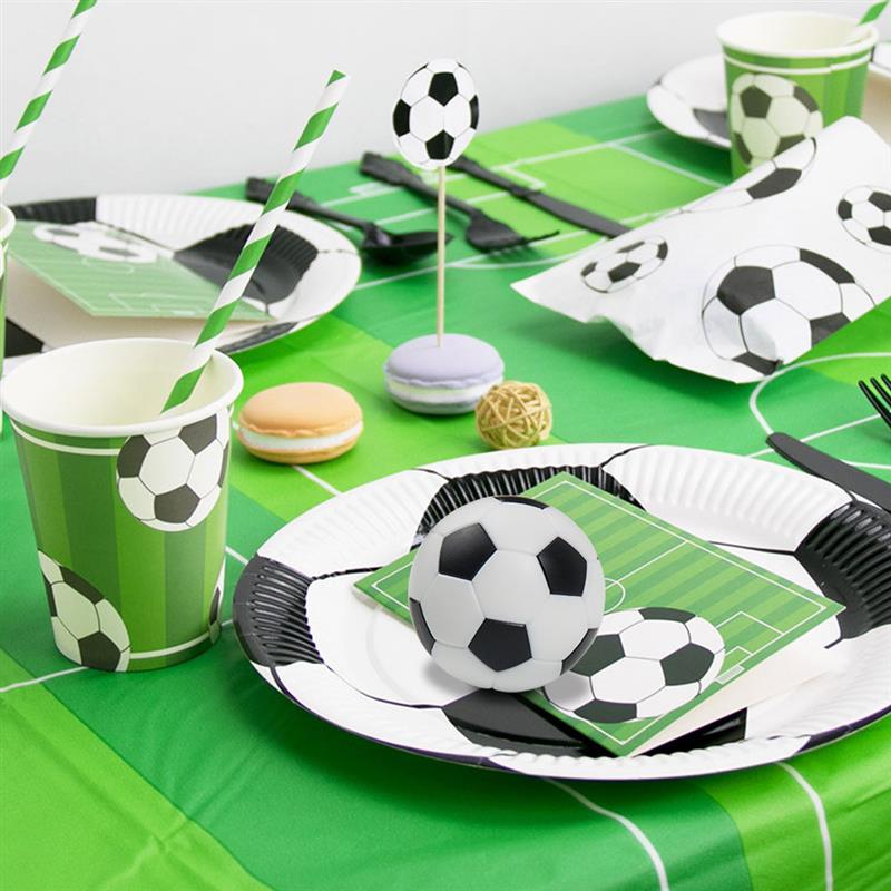 6 st minifotbollar plastboll bordsskiva fotbollsspel ersättning svart och vitt