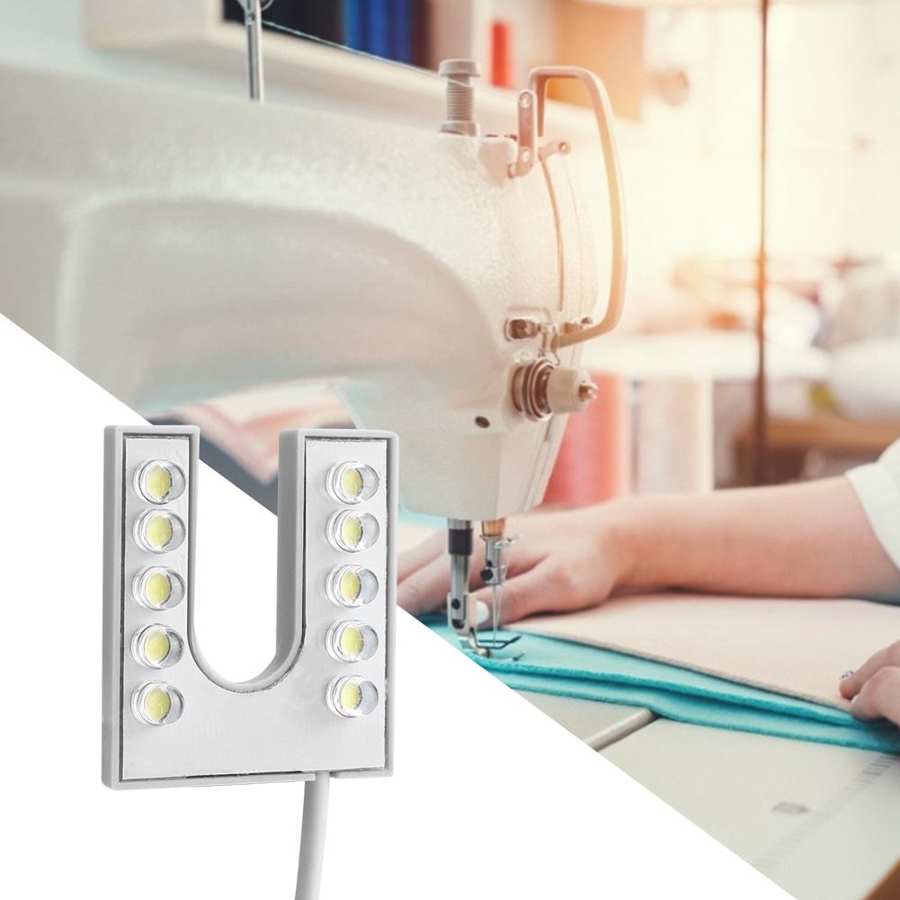 Led Licht Flexibele Zwanenhals Lamp Met Magnetische Voet Voor Naaimachine 110-265V Eu Plug Lamp Naaimachine