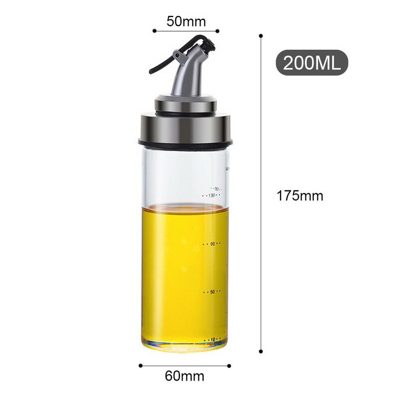 VIFER Oliefles roestvrij staal, oliepot, oliefles roestvrij staal, oliecontainer, vloeibaarder, fles voor olijfolie, azijn, sauzen, zilver, 1000 ml