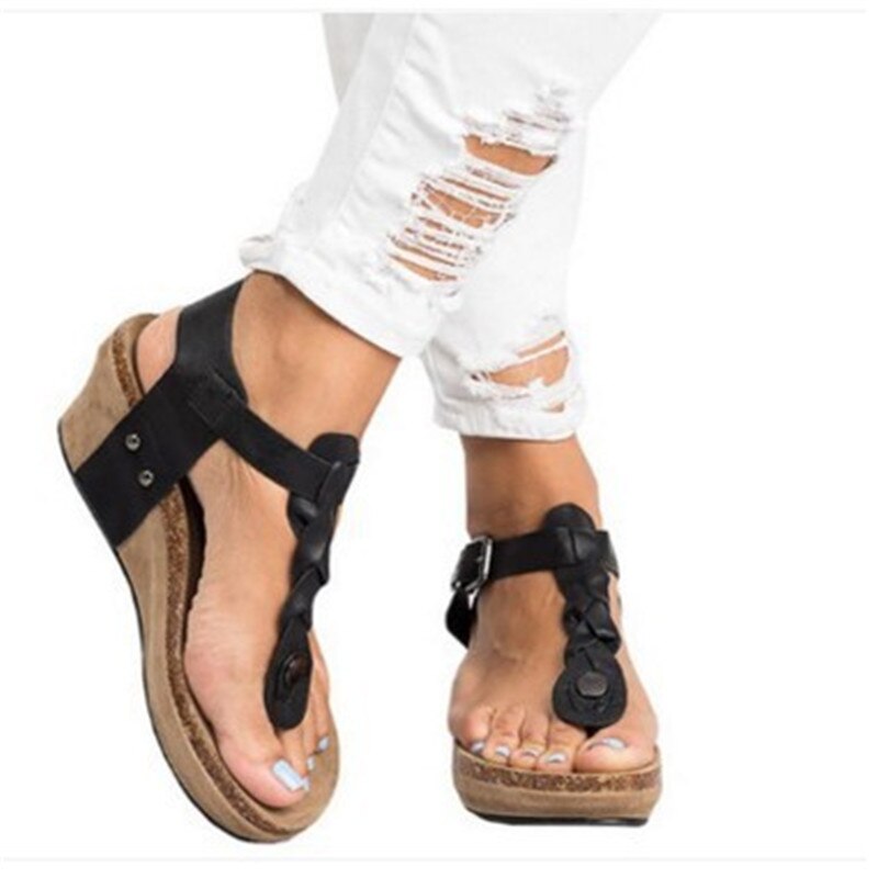 Slippers van kurk, slippers voor dames, zomerse koreaanse versie, platte slippers voor strandsandalen