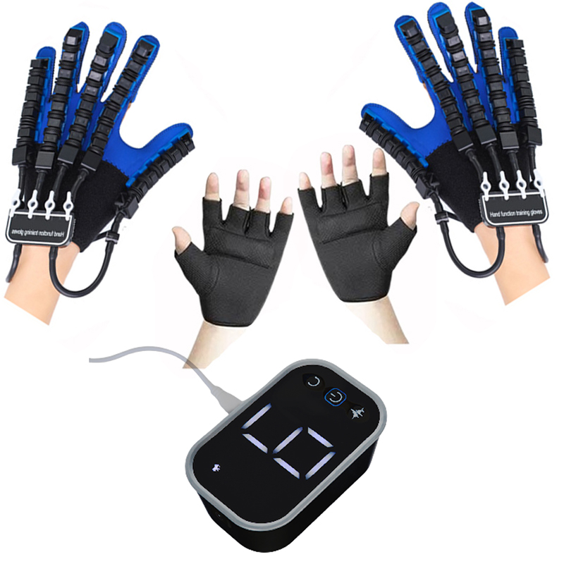 Intelligente Massage Handschoenen Beroerte Hemiplegie Revalidatie Handfunctie Robot Handschoenen Revalidatie Training Handschoen Vingerverzorging: Chocolade / Klein