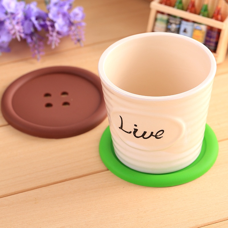 1 Pcs Knoppen Cup Pad Servies Siliconen Cup Pad Coaster Placemats Cup Mat Eettafel Koffie Hittebestendige Keuken Tool