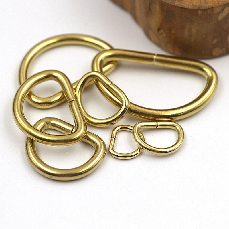 2 Stck Solide Durcheinander D Ringe Schnallen für Tasche Gurt Gürtel Geldbörse Gurtband Hund Kragen 10-38mm Innen breite Leder Handwerk DIY Zubehör