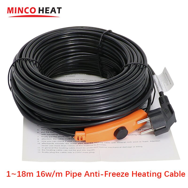 220V Type Water Pijp Bescherming 16 W/m Anti-Freeze Pijp Verwarmingskabel Pijp Beschermen Verwarming Kabel Met inteligent Controller