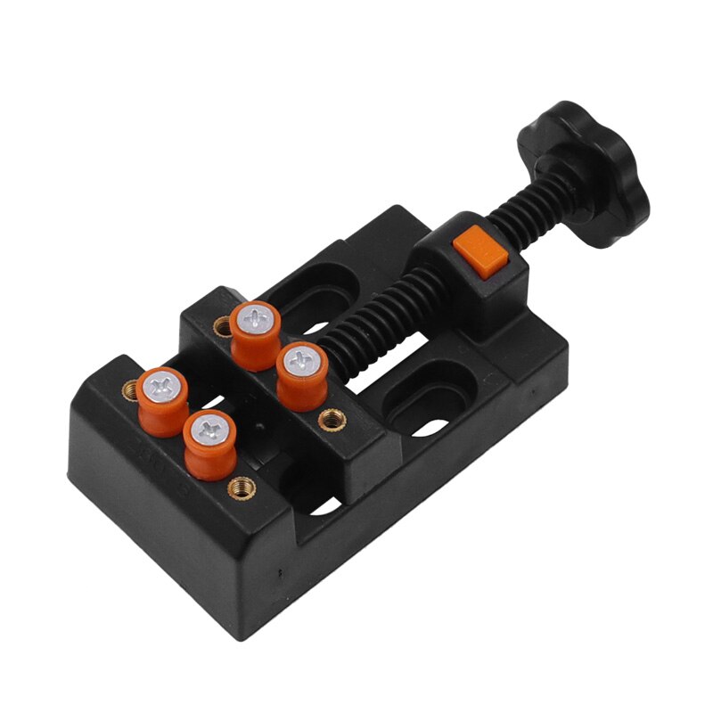 Mini tornillo de banco para tallado de mandíbula, pinza de banco, prensa de taladro, placa de Micro Clip, alicates ajustables, herramientas manuales de joyería DIY: black