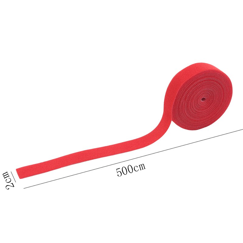 5Meter/Roll 20mm Color Velcros Self Adhesive Fastener Tape Reusable Strong Hooks Loops Cable Tie Magic tape DIY Accessories: Red