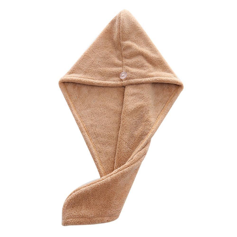 Toalla de baño de microfibra para mujer y hombre, secado rápido, suave, turbante, gorro toalla, envoltura de baño, herramientas de ducha, cabezal J0J4: coffee