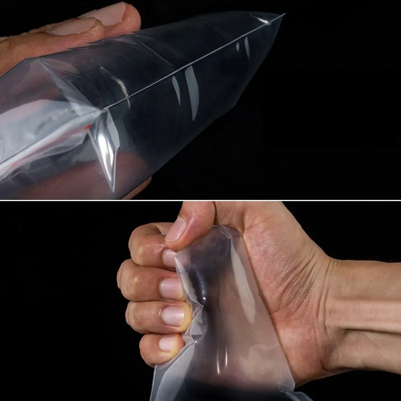 100 Stuks Zelfsluitende Zakken Hersluitbare Verpakking Zak Helder Verzegelde Plastic Voedsel Opslag Container Hersluitbare Vacuüm Verse Organizer Bag