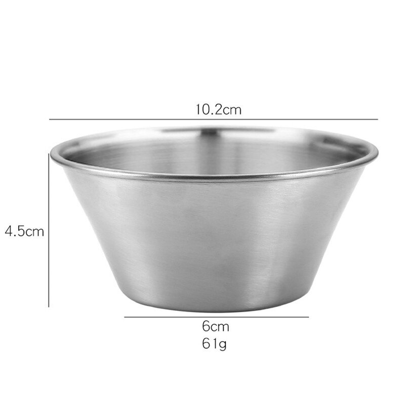 Stainless Steel Small Plate Food Snack Dish Sauce Plate Seasoning Dish Plate Kitchen Tools: Silver 