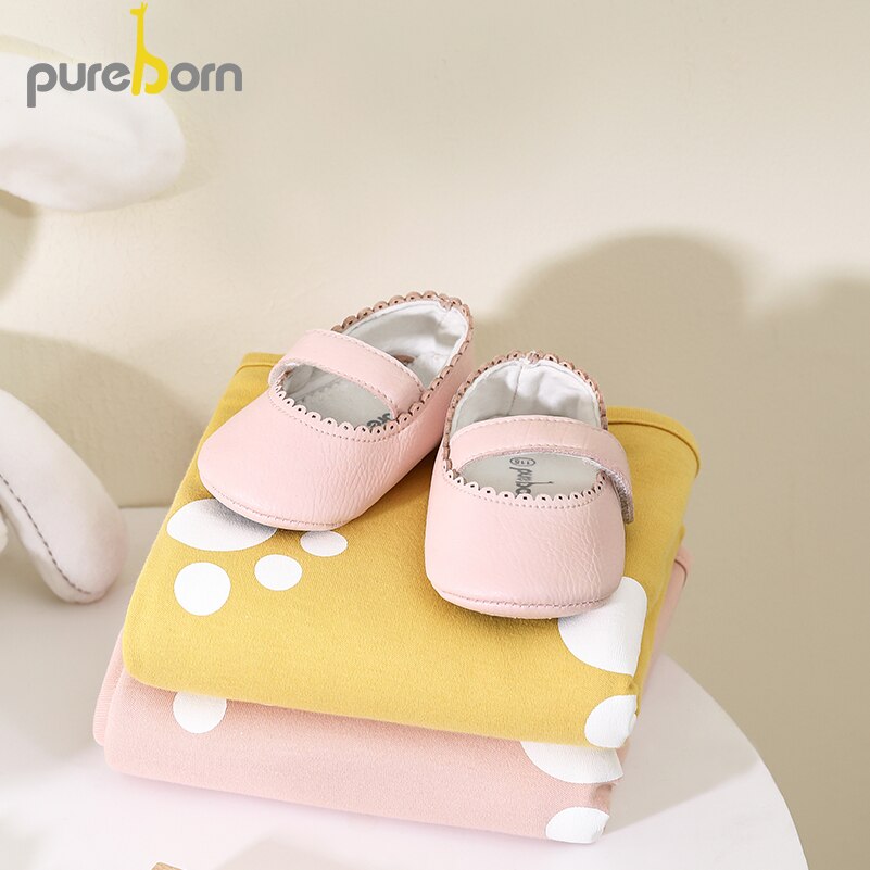 Pureborn baby pige sko prinsesse sko tegneserie bunny nyfødte piger anti-slip pre-walkers pu læder baby pige crip sko