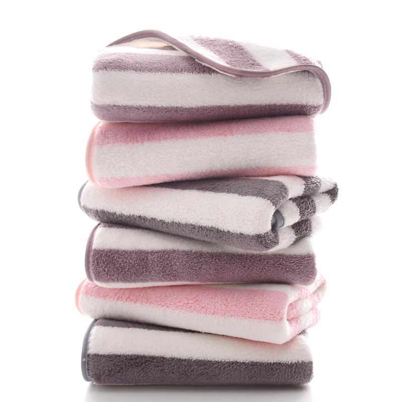 Gestreepte badhanddoeken voor volwassenen, zachte absorberende handdoeken van polyester, handdoek voor thuis, familiebadhanddoeken, handdoeken voor in de badkamer