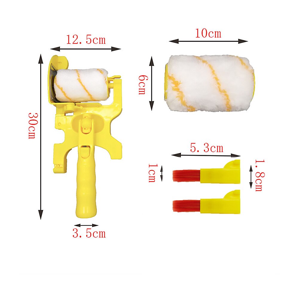 Paint Roller Brush Set Multifunctional Clean-Cut Paint Edger Wall Painting Roller Brush Set For Home Wall Ceilings DIY Tool