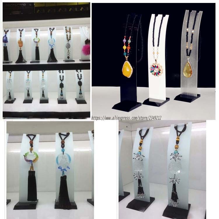 Acrylic Necklace Display Rack Pendant Showing Stand Jewelry Display Shelf Car Decoration Holder Chain Display Props