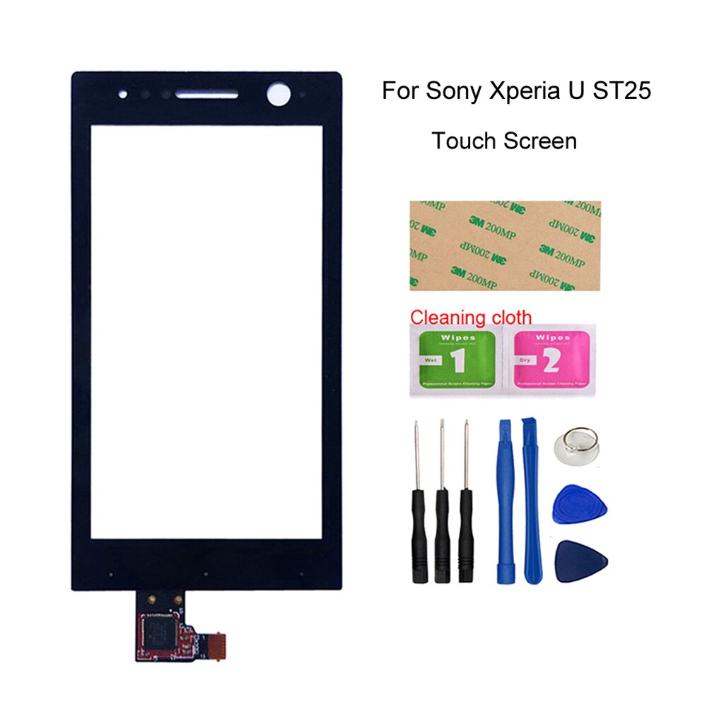 3.5" Touch Screen For Sony Ericsson Xperia U ST25 ST25i ST25a Touch Screen Digitizer Front Glass Panel Sensor Assembly Parts: Black Tools