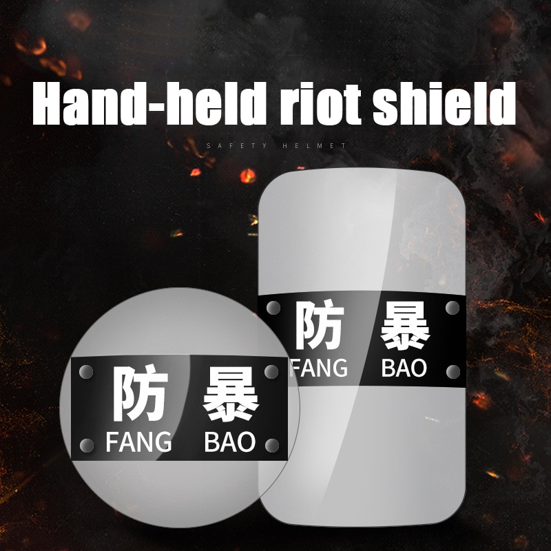 Riot Shield Security Guard Handheld Transparent PC Shield Handheld Shield Protection Shield Enhanced