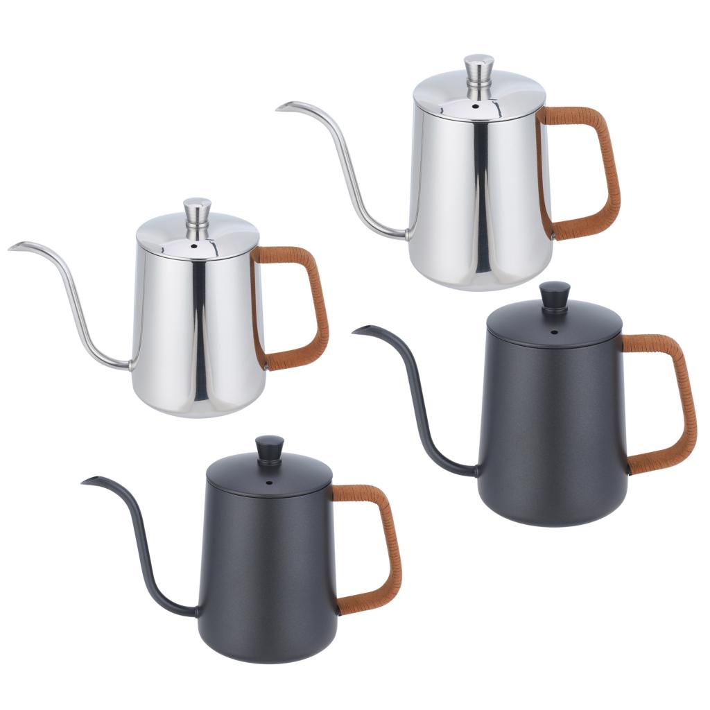 304 Stainless Steel Coffee Drip Kettle Gooseneck Tea Pot Maker Infusion Pouring Kettle Home Kitchen Coffee Bar Supply Tool