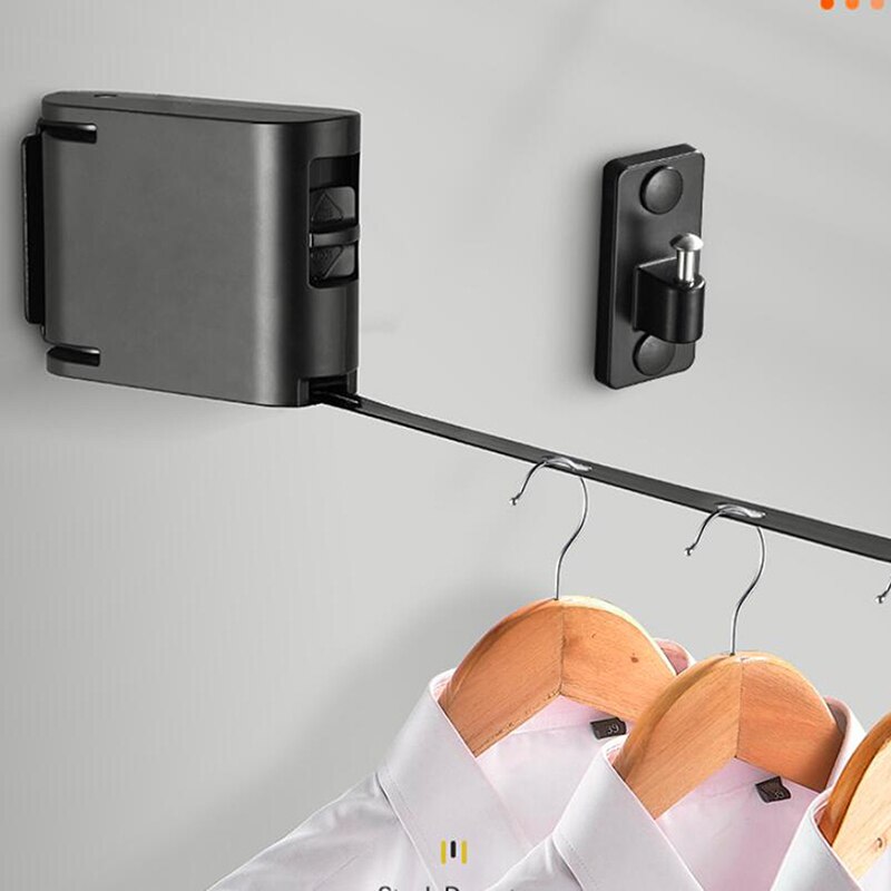 Retractable Clothesline Wall-mounted Indoor Outdoor Washing Clothes Hanger Laundry Drying Line Balcony Invisible Drying Lines