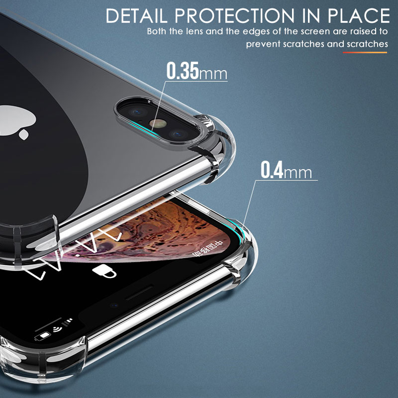 Luxe Schokbestendig Siliconen Telefoon Case Voor iPhone 7 8 6 6S Plus 7 Plus 8 Plus XS Max XR 11 Case Transparante Bescherming Back Cover